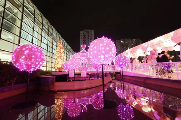 Зажгите рождественскую ярмарку Shatin town plaza 2017 — стоковое фото