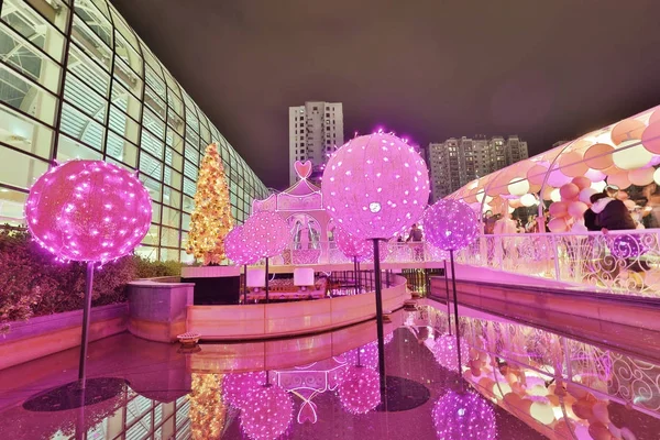 Ilumina a feira de Natal Shatin cidade plaza 2017 — Fotografia de Stock