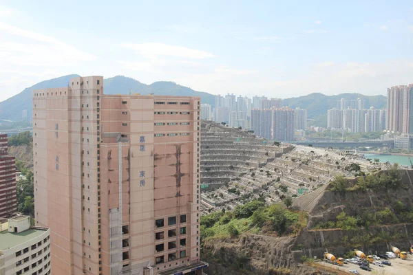 Comércio, negócios e área industrial Kwai Chung — Fotografia de Stock