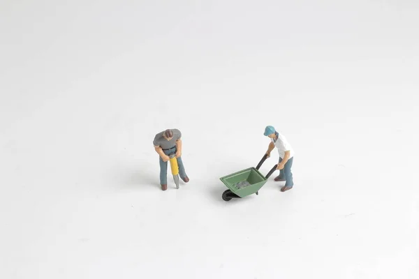 The fun of  tiny worker at work — Stock Photo, Image