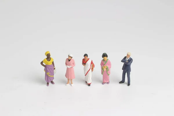 O grupo de Brinquedo, mini figuras de humano — Fotografia de Stock