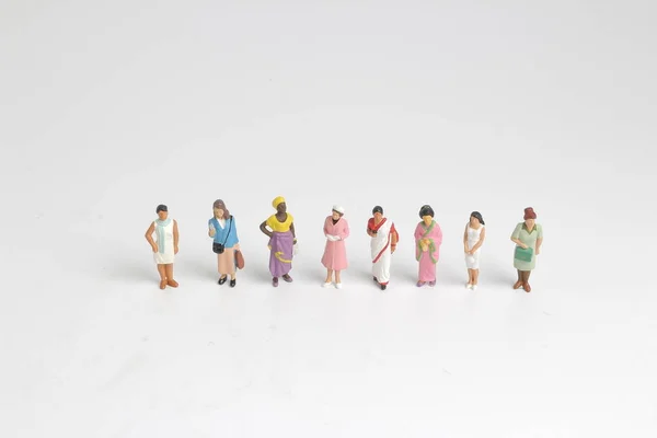 El grupo de Juguete, mini figuras de humanos — Foto de Stock