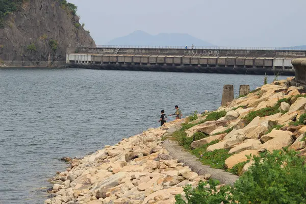 El embalse de Plover Cove es un gran embalse — Foto de Stock