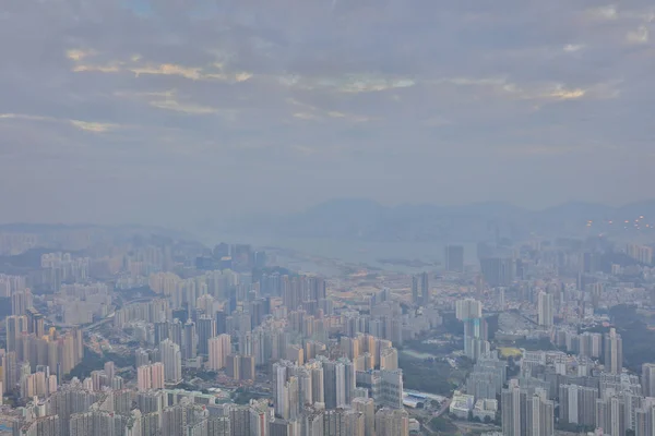 Vista de Hong Kong cidade urbana em leão rock — Fotografia de Stock