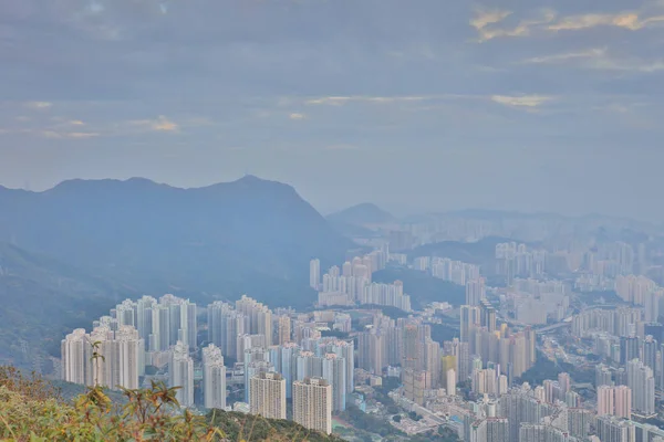 香港城市在狮子岩的看法 — 图库照片