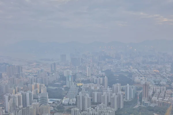 Άποψη του Χονγκ Κονγκ αστική πόλη στο lion rock — Φωτογραφία Αρχείου