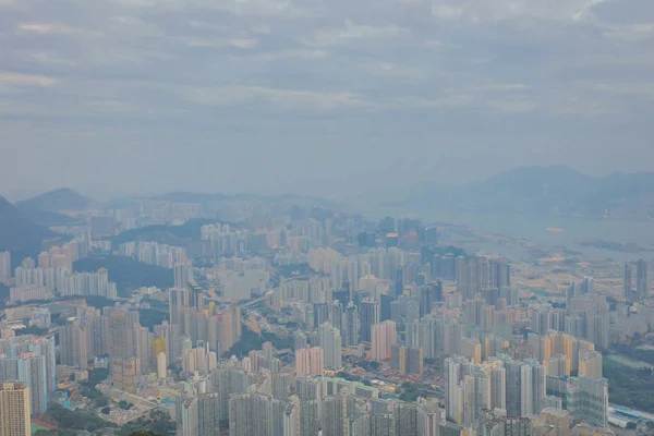 香港城市在狮子岩的看法 — 图库照片