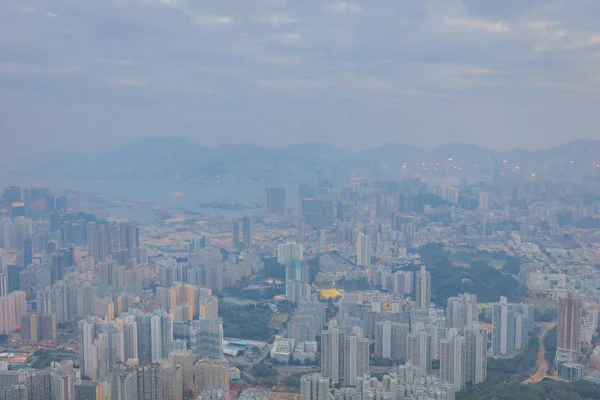 사자 바위에 홍콩 도시 도시의 보기 — 스톡 사진