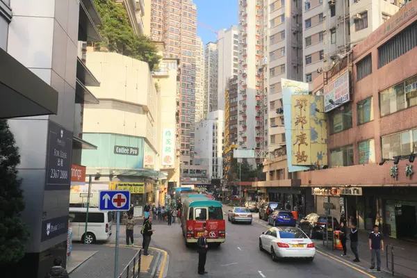 The Castle Peak Road, at Lai Chi Kok — Stock Photo, Image