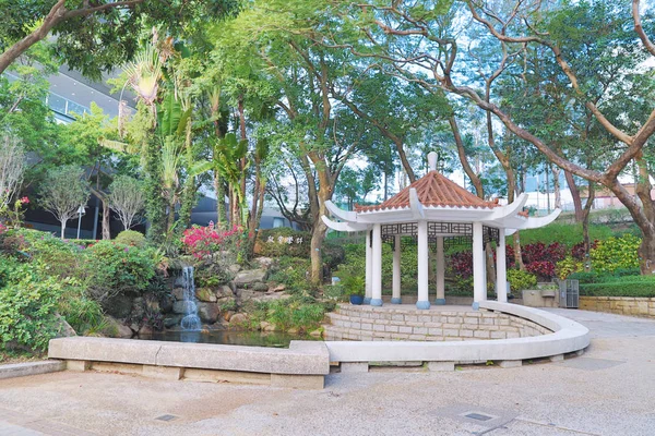 Um jardim na Universidade da Cidade de Hong Kong — Fotografia de Stock