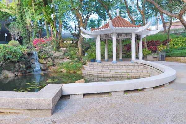 Um jardim na Universidade da Cidade de Hong Kong — Fotografia de Stock