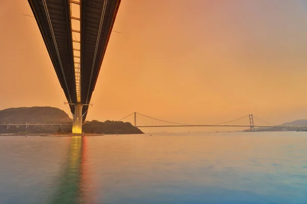 De Ting Kau-brug bij ngau lan tsui — Stockfoto