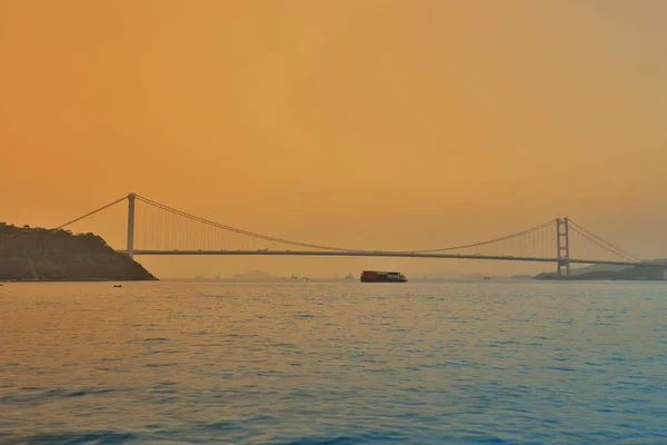 Puente colgante en Hong Kong en Ting Kau — Foto de Stock