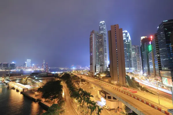 CBD la nuit du hong kong central — Photo