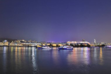  Kwun Tong tayfun barınağında genel Pier