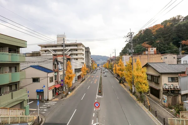 Ulice pohled Shirakawa Dori, Kjóto — Stock fotografie