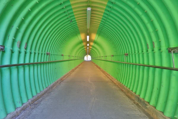 Profondeur Tunnel Couleur Verte Sensation Horreur — Photo