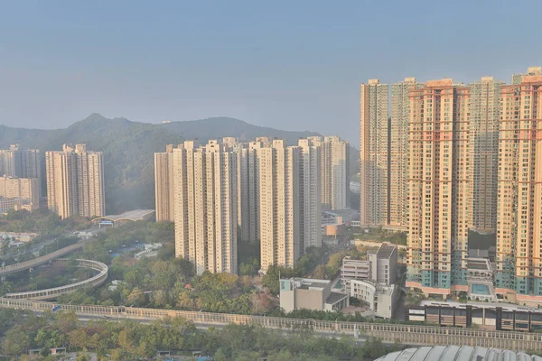 Edifícios Residenciais Hong Kong Hang Hau — Fotografia de Stock