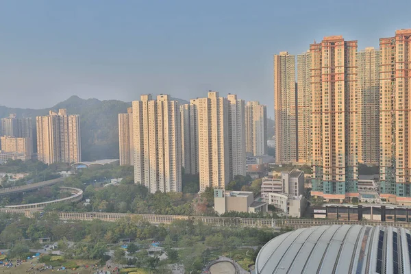 Edifícios Residenciais Hong Kong Hang Hau — Fotografia de Stock