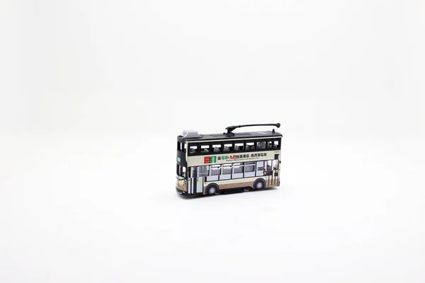 Het Speelgoed Van Dubbele Tram Figuur — Stockfoto