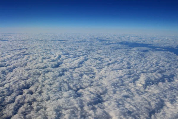 White clouds in the sky from air view — Stock Photo, Image