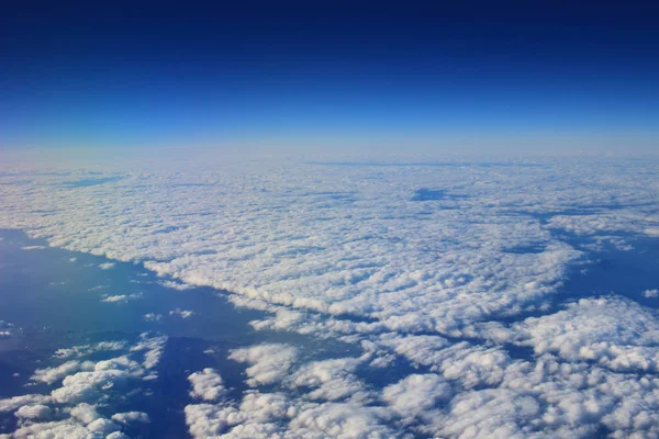 White clouds in the sky from air view — Stock Photo, Image