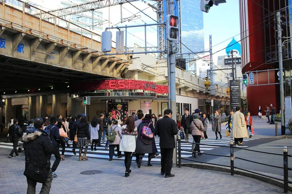 Ulica widok osaka Umeda w Japonii — Zdjęcie stockowe