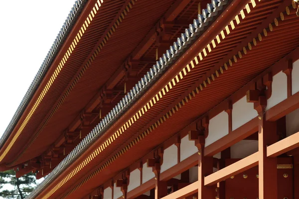 Кінець черепиця малюнку Horyu-ji Temple в стародавнього міста Нара — стокове фото