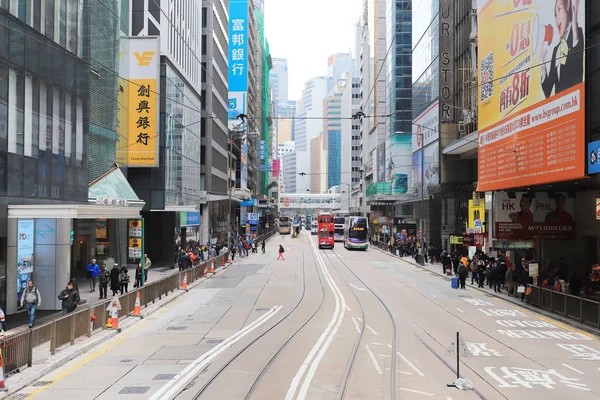 Tram manieren is een tram in Hong Kong, — Stockfoto