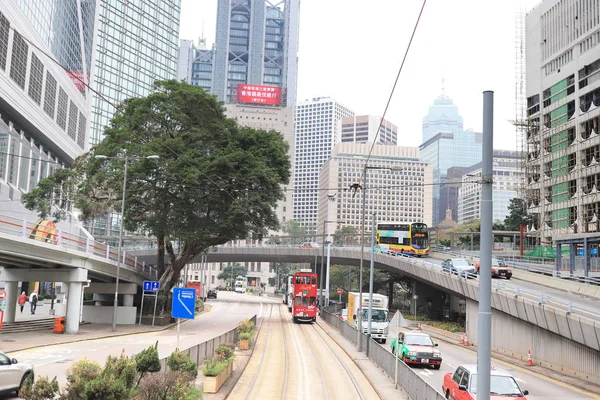 Straßenbahnen ist ein Straßenbahnsystem in Hongkong, — Stockfoto