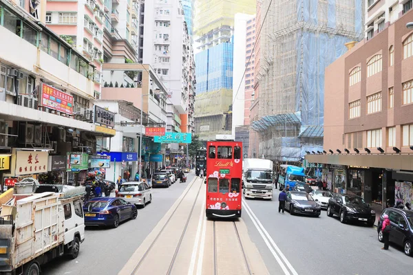 Tram manieren is een tram in Hong Kong, — Stockfoto
