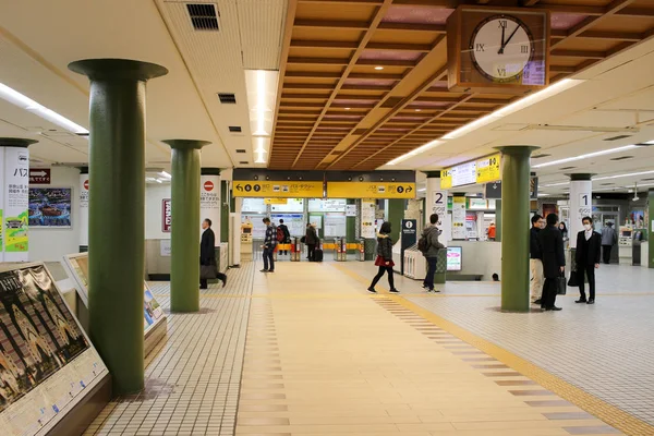 Una estación de kintetsu nara en la ciudad de nara Japón — Foto de Stock