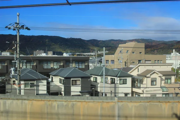 The kyoto Country side from train moving view — Stock Photo, Image