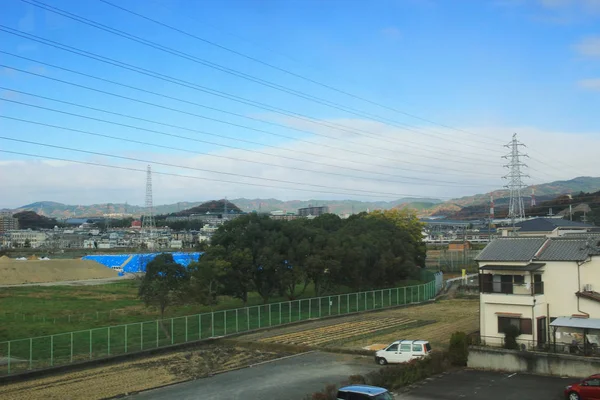 El lado del país kyoto desde la vista en movimiento del tren —  Fotos de Stock