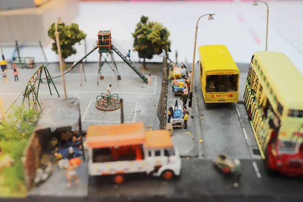 Eğlenceli bir Mini modelleri görüntülemek eski Hk hayat — Stok fotoğraf