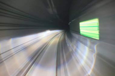 Tren tüneli ılımlı Hareket Bulanıklığı ile taşıma