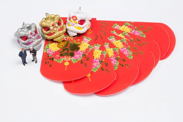 Ett chiness nytt år med rött paket — Stockfoto