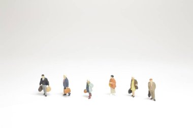 kalkış için bekleyen Bagaj ile seyahat rakamlar 