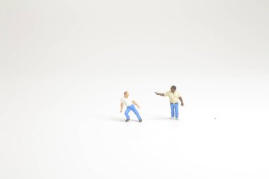 bir savaş sanatı kavgada bir şekil insanlar yumruk.