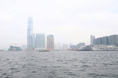 Victoria Peak Hong Kong, Çin'den bir West Kowloon.
