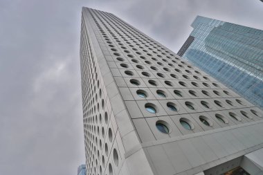  Syscrapers gündüz, merkezi Hong Kong 