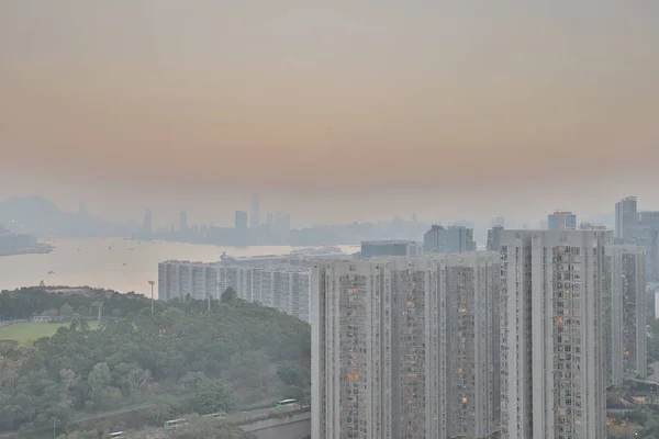 Victoria Harbor Hongkong widok w lam tim — Zdjęcie stockowe