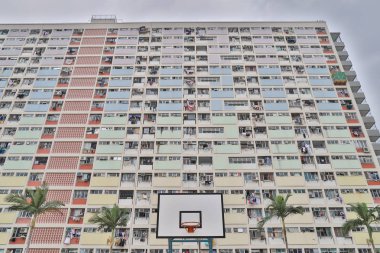 Gökkuşağı renkli daire Choi Hung Estate hk