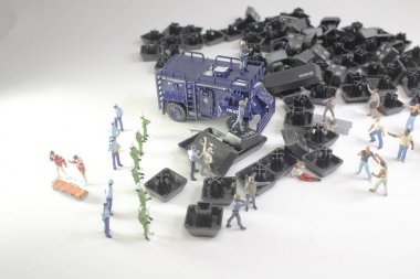 Polis Strasbourg sokakları karşı protestolar doğru seyir