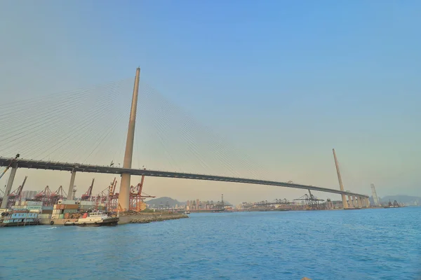 Amazonecutter Brücke am Tag, hong kong — Stockfoto