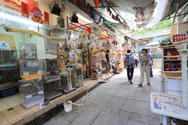 Yuen Po st kuş dükkanında açık piyasa