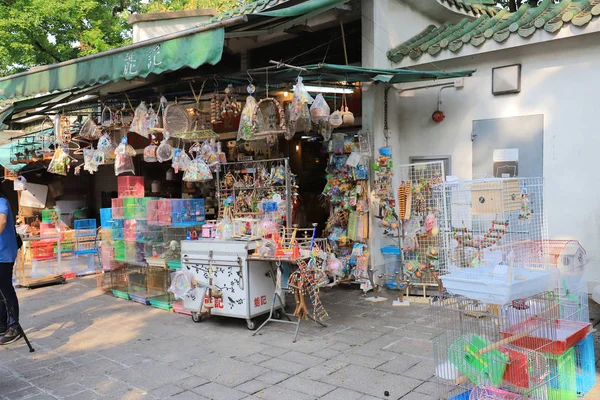 Outdoor market of  Bird shop at Yuen Po st — Stock Photo, Image