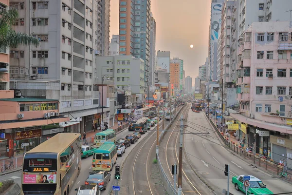 De Castle Peak Road in Yuen Long — Stockfoto