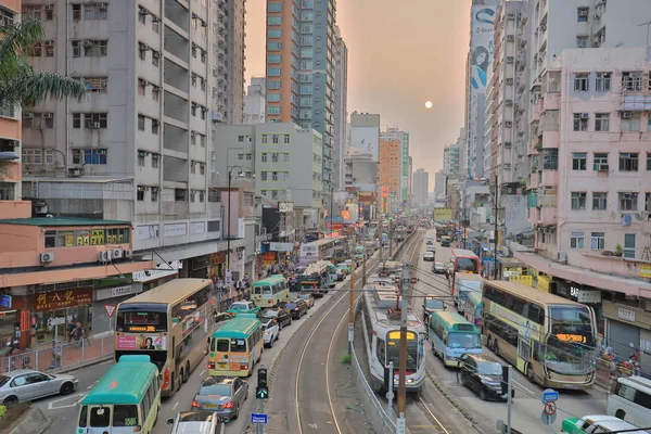 The Castle Peak Road at Yuen Long — Stock Photo, Image