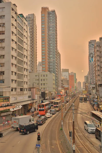 The Castle Peak Road at Yuen Long — Stock Photo, Image